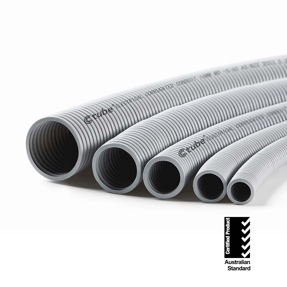 as-nzs-pvc-corrugated conduit pipe grey