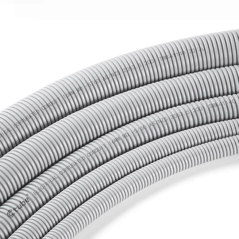 as-nzs-pvc-corrugated conduit pipe grey