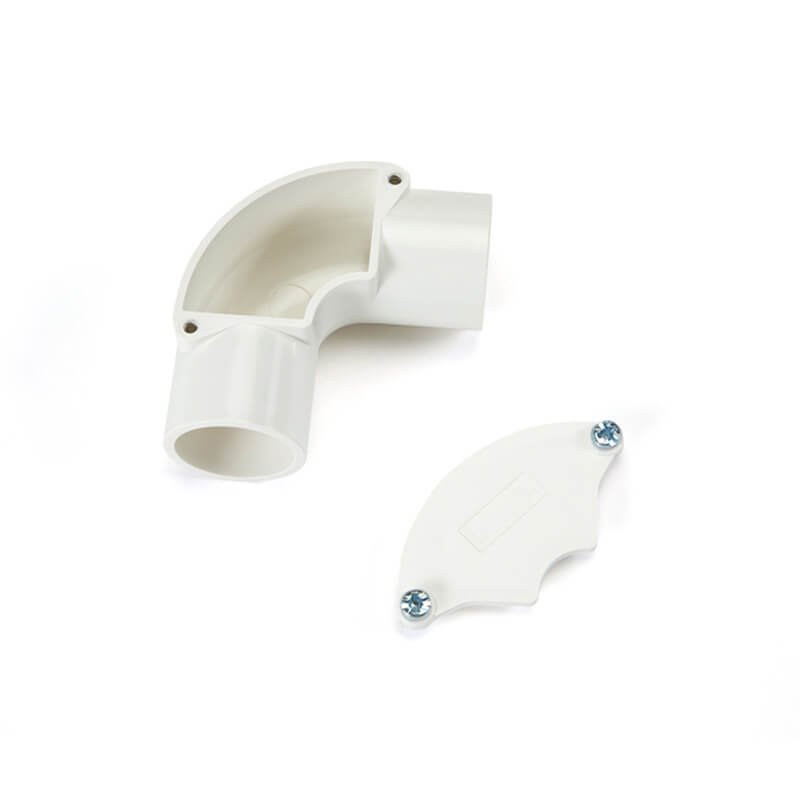 elbow with lid white 1