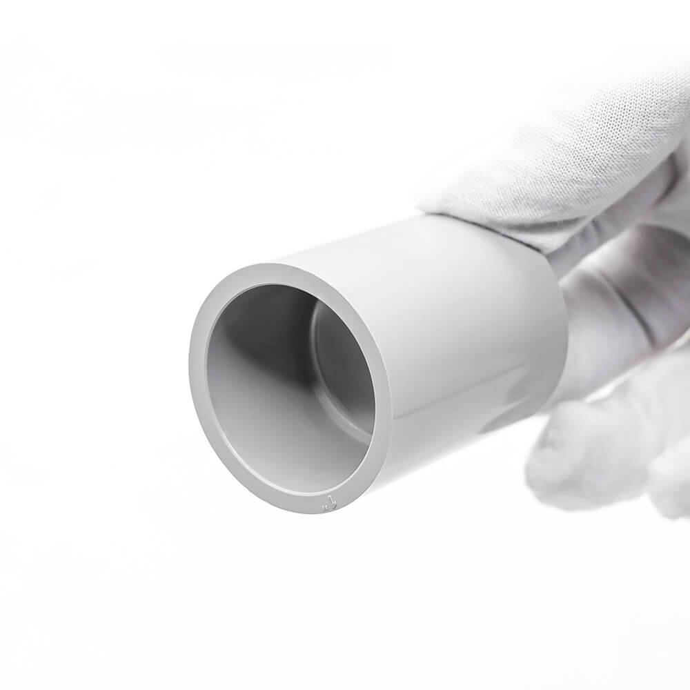 grey conduit coupling showing