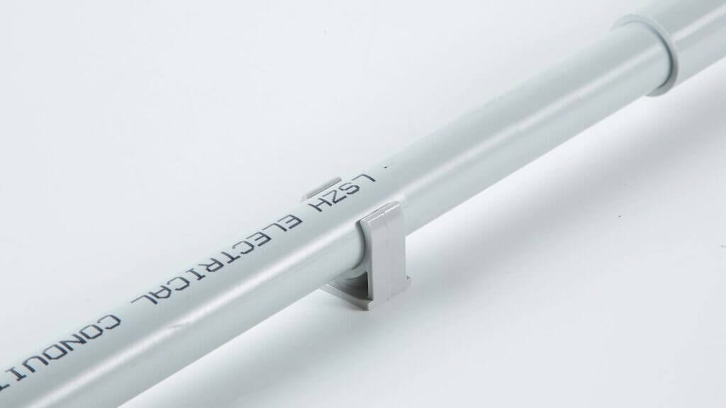 grey pipe clip