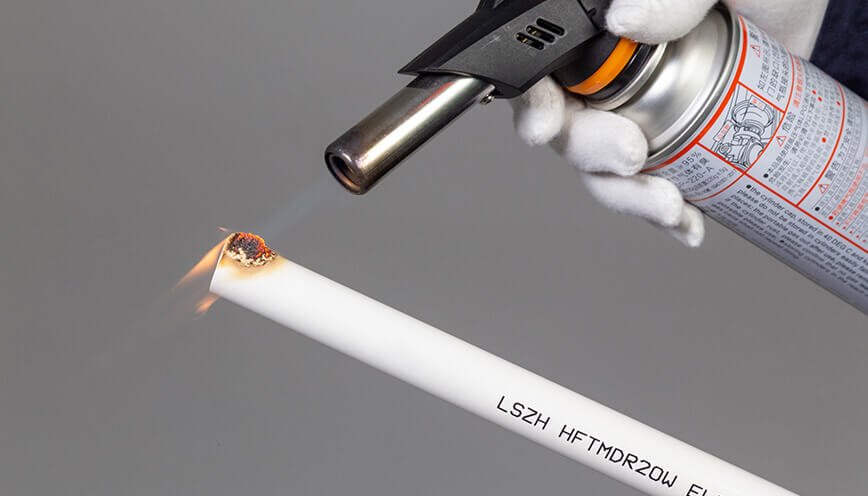 lszh conduit v0 fire test white