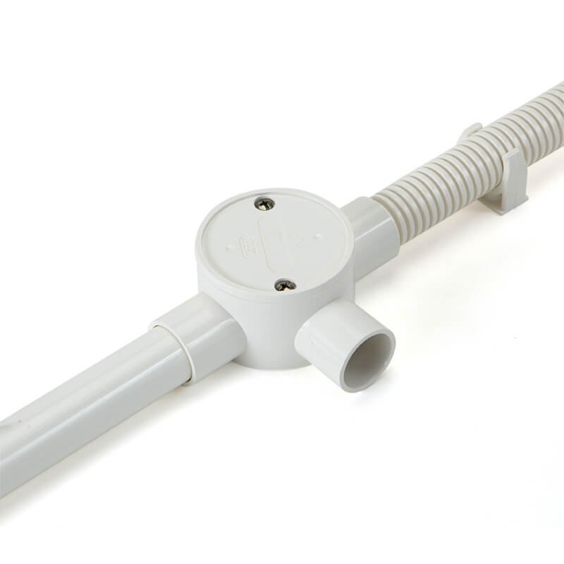 white junction box showing