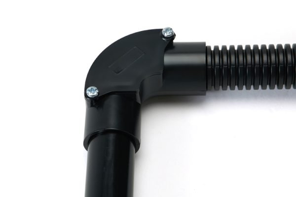 black elbow with lid