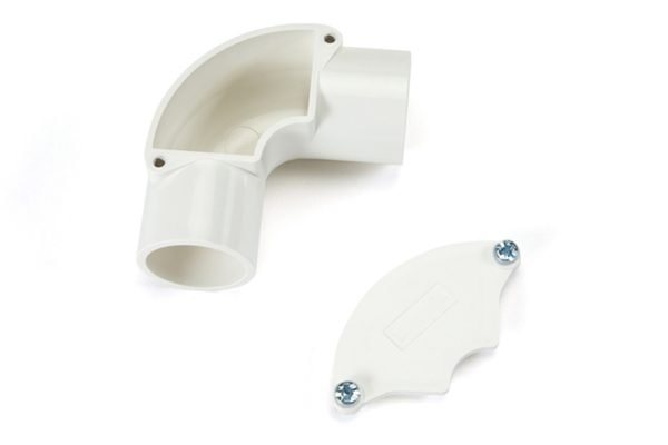 elbow with lid white