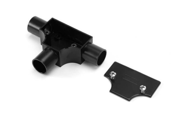 tee fittings with lid black showing